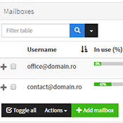 Manage email addresses